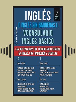 cover image of Inglés (Inglés Sin Barreras) Vocabulario Inglés Basico--8--VWXYZ